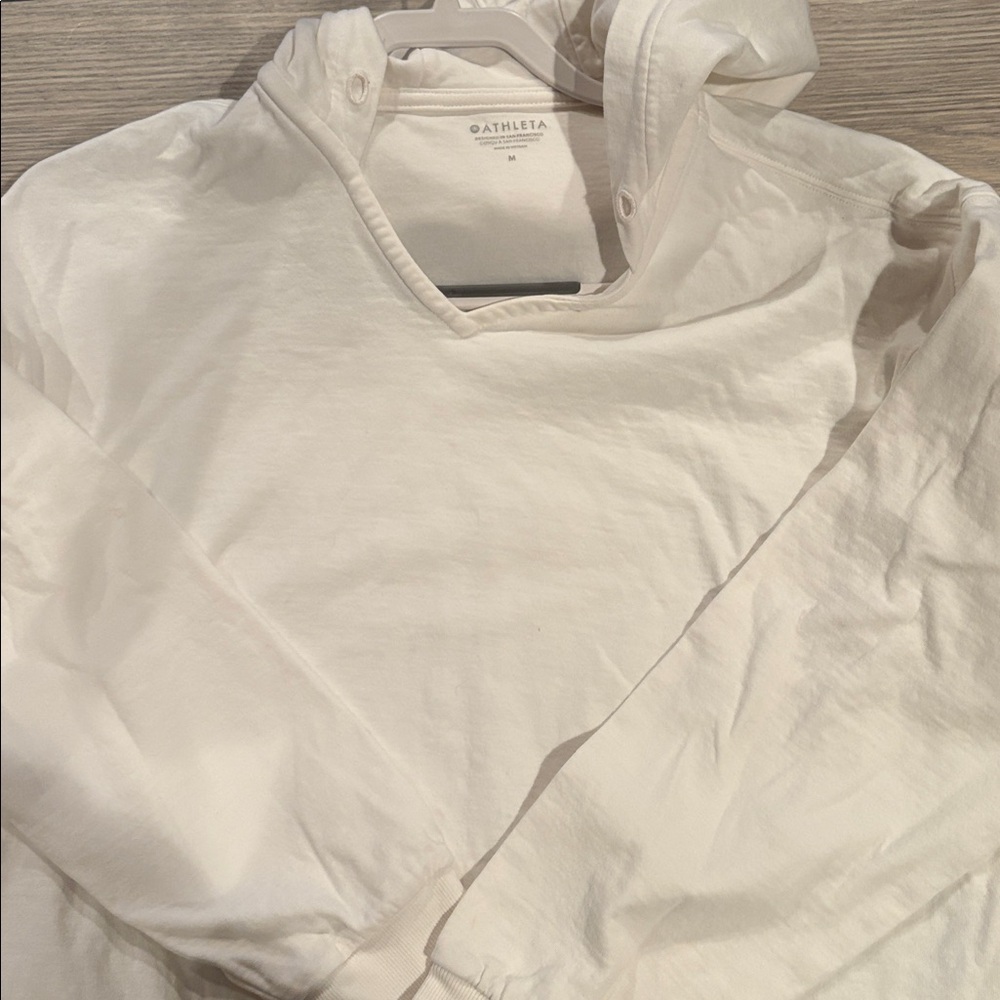 Athleta Sundown Alliance Hoodie Women’s White Pullover Size M - Picture 6 of 7